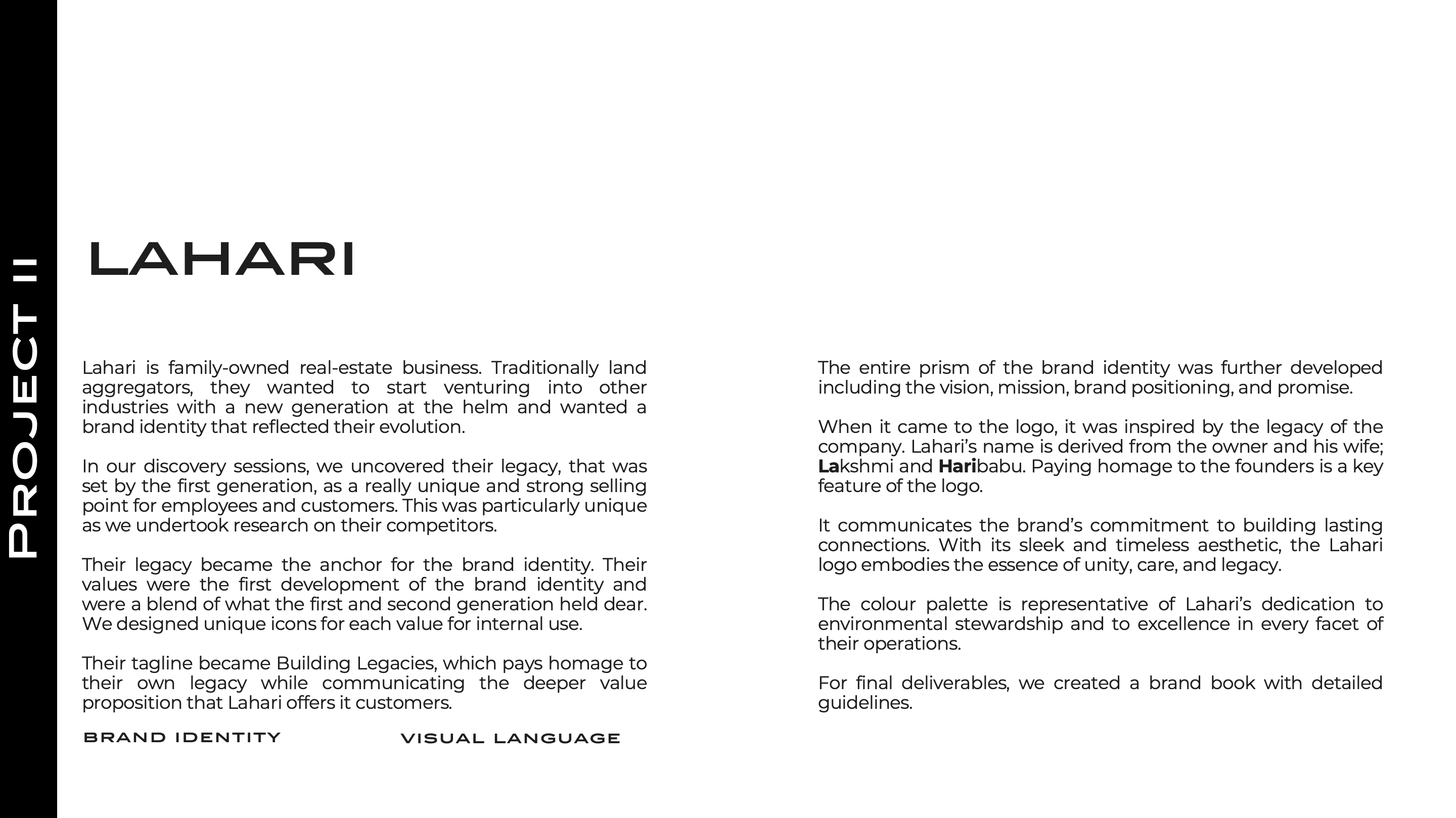 Lahari Case Study Overview Slide