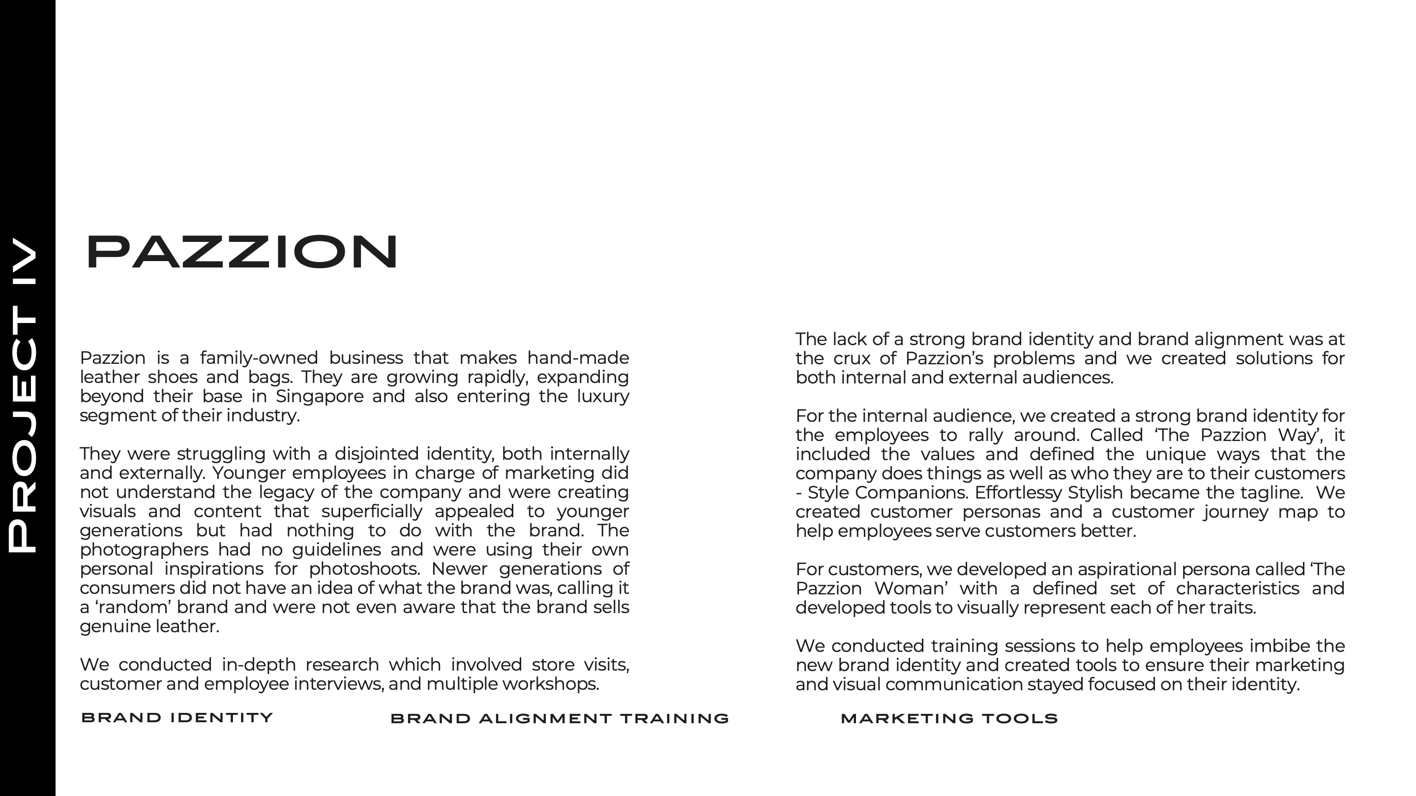 Pazzion Project Overview Slide
